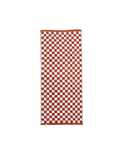 checkerboard towel_red