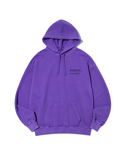 LIFUL X P.E.DEPT® pigment minimal gaments hoodie purple