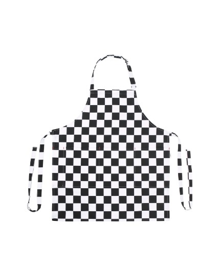 checkerboard apron_black